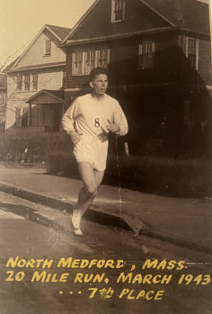 Runner competing in North Medford, 1943.